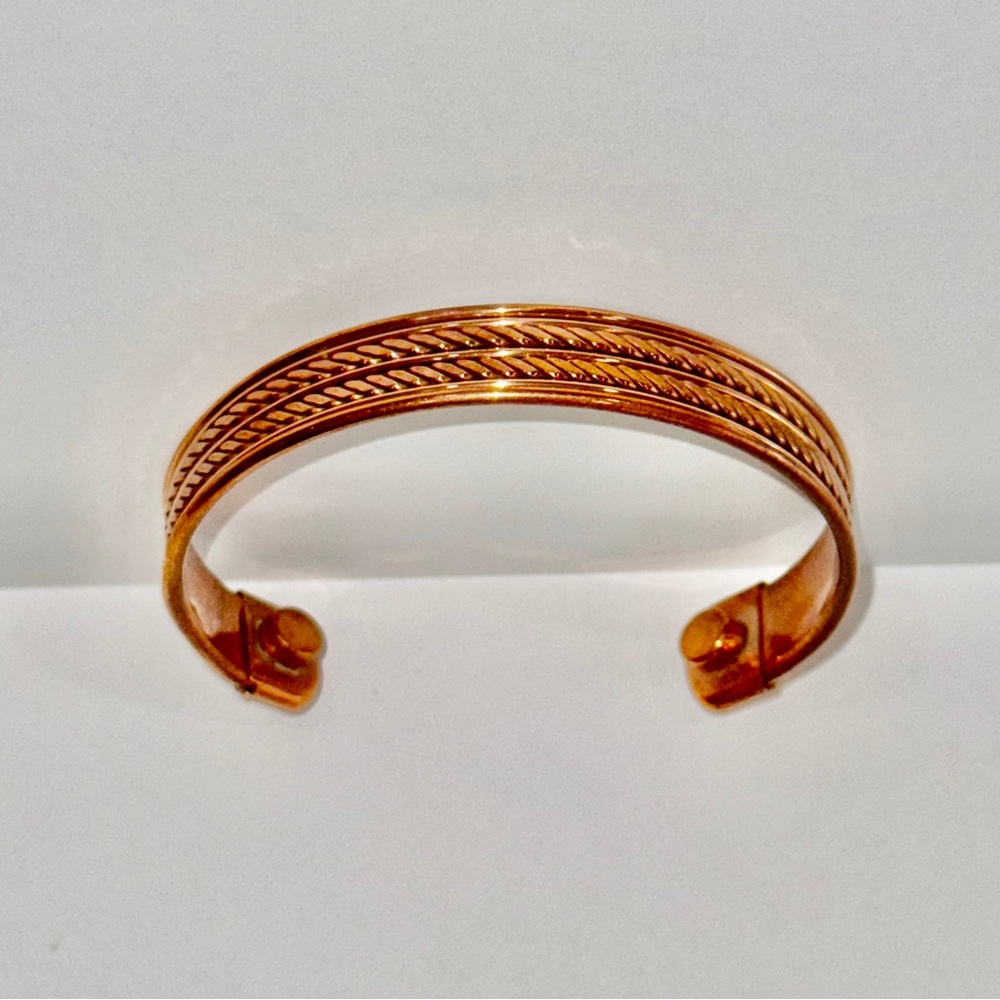 Elegant Solid Copper Unisex Bracelet